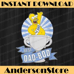The Simpsons Father's Day Homer Best Dad Bod Best Dad Daddy Father's Day Happy Father's Day PNG Sublimation