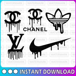 adidas driping svg, chanel driping svg, lv driping svg, nike driping, adidas svg, nike svg,puma svg, bundle file, logo b