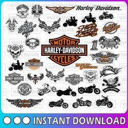 harley davidson bundle svg,png,dxf, harley davidson logo svg,png,dxf,harley-davidson cricut,clipart