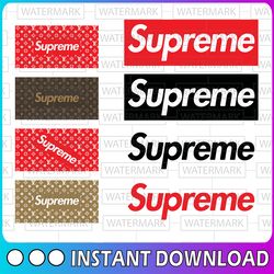 supreme svg, superme pattern svg, louis vuitton pattern, cricut file, silhouette cameo svg, png, eps, dxf