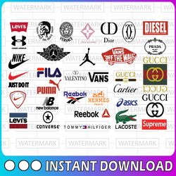 logo brand bundle brand logo svg, fashion brand svg, fashion svg, logo bundle svg, under armour svg, levi's svg, versace