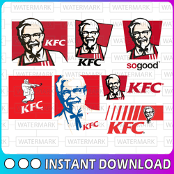 kentucky fried chicken logo bundle svg, kfc svg, fastfood svg, food and drink svg,png,dxf