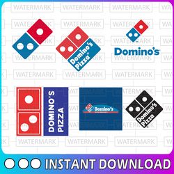 domino's pizza logo bundle svg, png, jpg - ready to use, instant download, silhouette cutting files