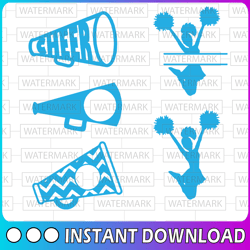 cheer svg, cheer svg, cheerleading svg, cheerleader svg, cheer clipart, svg files for silhouette and cricut, instant dow