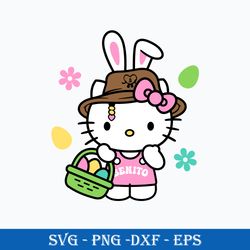 easter benito kitty svg, bad bunny svg, hello kitty svg, easter svg, png dxf eps digital file