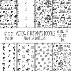 winter seamless pattern svg. vector seamless pattern