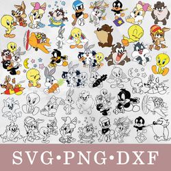 looney tunes baby svg, looney tunes baby bundle svg, png, dxf, svg files for cricut, movie svg, clipart