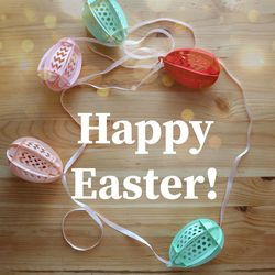 diy easter eggs garland template for cutting machines or hand cutting | diy easter decor paper craft with kids