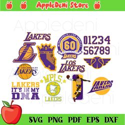 lakers nba basketball bundle svg, sport svg, lakers logo svg, nba basketball svg