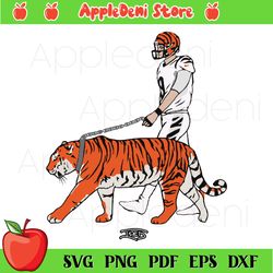 tiger walk joe burrow svg, sports svg, cincinnati bengal tiger svg, nfl svg