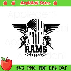 los angeles rams logo svg, sport svg, nfl svg, american football svg