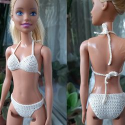 cream bikini for doll 11.5 inch, doll swim suit, fashion doll bathing suit, swimwear for dolls, 1/6 scale doll clothes