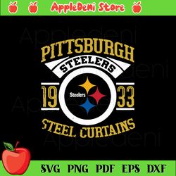 pittsburgh steelers 1933 steel curtains svg, sport svg, pittsburgh steelers svg, pittsburgh steelers football team svg,