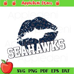 leopard pattern lips seattle seahawks svg, sport svg, seattle seahawks lips svg