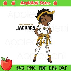 jacksonville jaguars betty boop girl svg, sport svg, jaguars girl svg, nfl svg, american football team