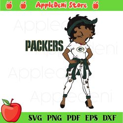 green bay packers betty boop girl svg, sport svg, packers girl svg, nfl svg, american football team