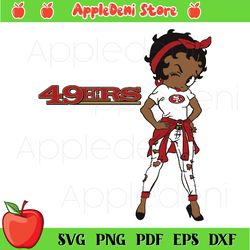 san francisco 49ers betty boop girl svg, sport svg, 49ers girl svg, nfl svg, american football team