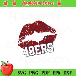 leopard pattern lips san francisco 49ers svg, sport svg, san francisco 49ers lips svg