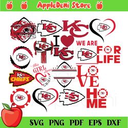 kansas city chiefs bundle svg, sport svg, nfl svg, football svg, kansas city for life