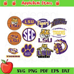 lsu tigers logo team svg, sport svg, sport football team svg, sport basketball team logo svg, football team logo design