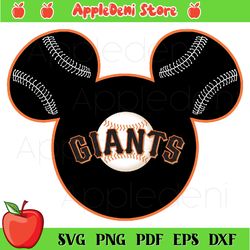 san francisco giants baseball mickey mouse disney svg, sport svg, disney svg