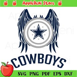 football cowboys wings svg, dallas cowboys angel wings svg, sport svg