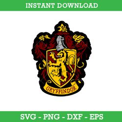 gryffindor emblem svg, harry potter house crest svg, school of magic house crest svg, instant download
