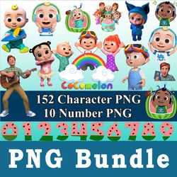 cocomelon png, cocomelon bundle png, cliparts, printable, cartoon characters