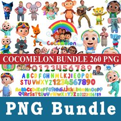 cocomelon png, cocomelon bundle png, cliparts, printable, cartoon characters