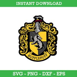 hufflepuff crest emblem svg, harry potter house crest svg, school of magic house crest svg, instant download