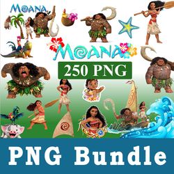 moana png, moana bundle png, cliparts, printable, cartoon characters