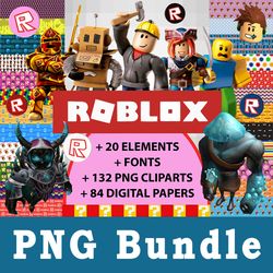 roblox png, roblox bundle png, cliparts, printable, cartoon characters