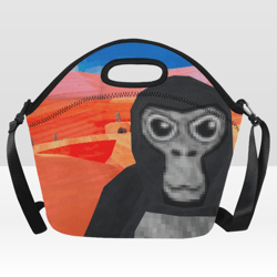 gorilla tag monkey neoprene lunch bag, lunch box