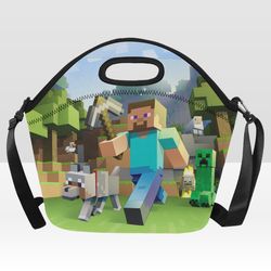 minecraft neoprene lunch bag, lunch box