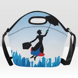 mary poppins neoprene lunch bag, lunch box