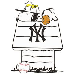 snoopy baseball new york yankees svg, sport svg, snoopy svg, yankees svg, baseball svg, peanuts svg, baseball new york s