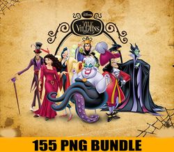 155 File Villains Bundle Png, Villains Png, Disney Villains Bundle Png, Disney Png Digital Download