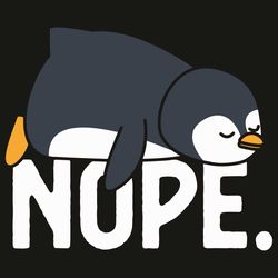 penguin nope svg, trending svg, cute penguin svg, lazy penguin svg, funny nope relaxed svg, funny penguin svg, cute slee