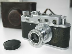 zorki c s soviet russian rangefinder camera with industar 22 vintage decor