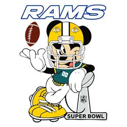 mickey mouse los angeles rams svg, sport svg, los angeles rams svg, rams football team, rams svg, la rams svg, super bow