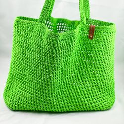 green bag,grocery bag, market bag, tote bag, beach bag, summer bag, picnic bag, shoulder bag,string bag