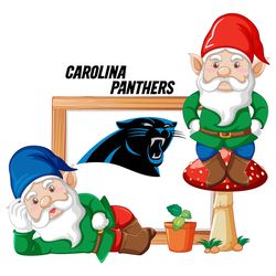 gnome with carolina panthers svg, sport svg, carolina panthers svg, panthers football team, panthers svg, carolina svg,