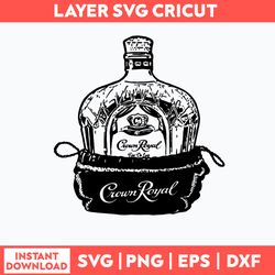 crown royal svg, crown royal whiskey svg, png dxf eps file