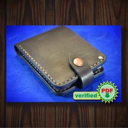 wallet pattern - leather diy - pdf download - leather wallet pattern - leather wallet template - wallet