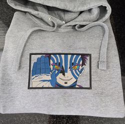 akaza embroidered crewneck, demon slayer embroidered sweatshirt, inspired embroidered manga anime hoodie