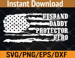 mens american flag husband daddy father's day dad svg, eps, png, dxf, digital download