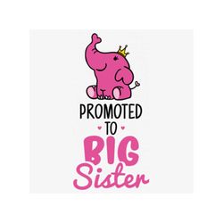 promoted to big sister svg, family svg, promoted to big sister vector, promoted to big sister png, promoted to big siste