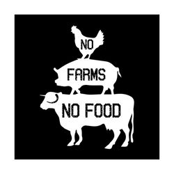 no farms no food svg, trending svg, no farms svg, no food svg, farm svg, food svg, chicken svg, pig svg, cow svg, trendi