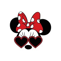 minnie mouse bow wear glasses svg, disney svg, minnie mouse svg, minnie mouse disney svg, minnie mouse red bow svg, minn