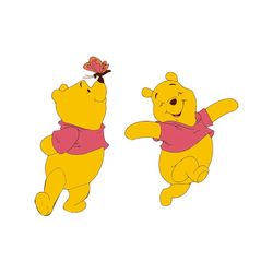 winnie the pooh svg, disney svg, pooh svg, pooh bear svg, butterfly svg, pooh bundle svg, happy pooh svg, cute pooh svg,